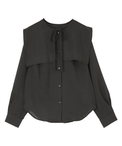 titivate（ティティベイト）の「ｹｰﾌﾟ付きﾉｰｶﾗｰﾌﾞﾗｳｽ（シャツ/ブラウス・レディース・オフホワイト/ライトグリーン/ブラック・S/M）」の5枚目の写真