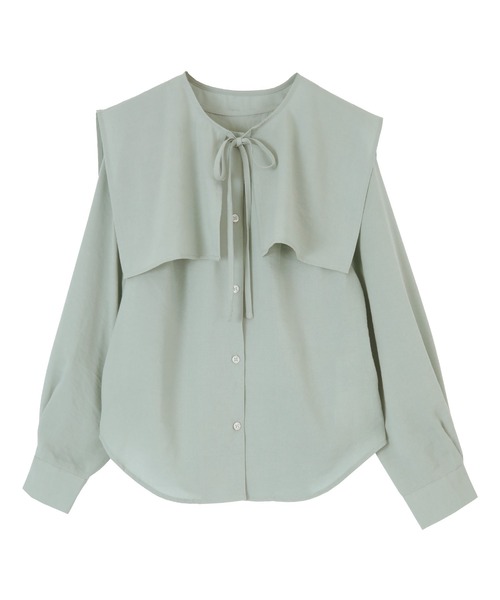 titivate（ティティベイト）の「ｹｰﾌﾟ付きﾉｰｶﾗｰﾌﾞﾗｳｽ（シャツ/ブラウス・レディース・オフホワイト/ライトグリーン/ブラック・S/M）」の6枚目の写真