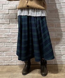 ビッグチェック柄ロングSK