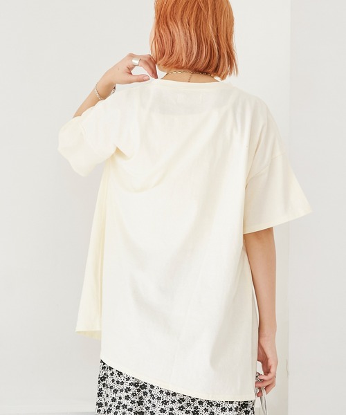 LAVEANGE(ラビアンジェ)の「ロゴビッグTEE(Tシャツ/カットソー・レディース・オフホワイト/グリーン/ブルー/スミクロ/ピンク・M/L/4L/3L/LL)」の9枚目の写真