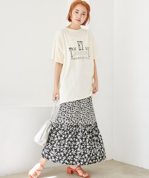 LAVEANGE(ラビアンジェ)の「ロゴビッグTEE(Tシャツ/カットソー・レディース・オフホワイト/グリーン/ブルー/スミクロ/ピンク・M/L/4L/3L/LL)」の11枚目の写真