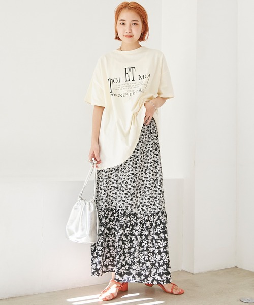 LAVEANGE(ラビアンジェ)の「ロゴビッグTEE(Tシャツ/カットソー・レディース・オフホワイト/グリーン/ブルー/スミクロ/ピンク・M/L/4L/3L/LL)」の12枚目の写真