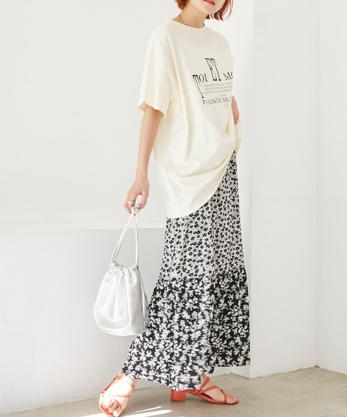 LAVEANGE(ラビアンジェ)の「ロゴビッグTEE(Tシャツ/カットソー・レディース・オフホワイト/グリーン/ブルー/スミクロ/ピンク・M/L/4L/3L/LL)」の13枚目の写真