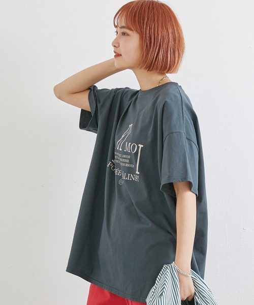 LAVEANGE(ラビアンジェ)の「ロゴビッグTEE(Tシャツ/カットソー・レディース・オフホワイト/グリーン/ブルー/スミクロ/ピンク・M/L/4L/3L/LL)」の20枚目の写真
