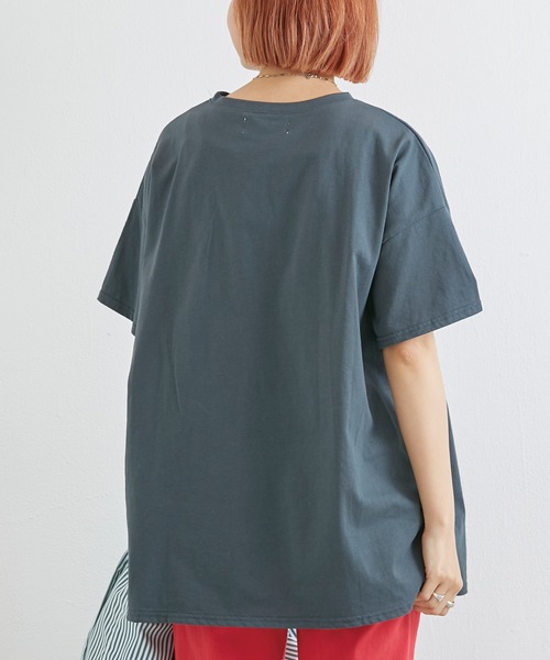 LAVEANGE(ラビアンジェ)の「ロゴビッグTEE(Tシャツ/カットソー・レディース・オフホワイト/グリーン/ブルー/スミクロ/ピンク・M/L/4L/3L/LL)」の22枚目の写真