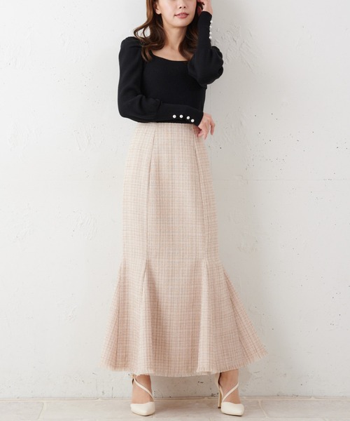 MIIA（ミーア）の「マトンスリーブニットトップス（ニット/セーター・レディース・ブラック/オフホワイト/ブルー・FREE）」の10枚目の写真