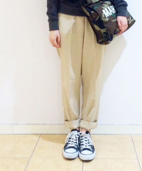 Kastane(カスタネ)の「【Kastane】イージーテーパードパンツ(その他パンツ・レディース・その他18/ブラック/ベージュ/チャコールグレー・FREE)」の4枚目の写真