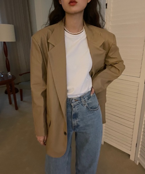 22ss Didot メンズライクオーバーレザーテーラードジャケット テーラードジャケット Didot Showroom ディドット ショールーム のファッション通販 Zozotown