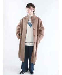 フェイクウールコート