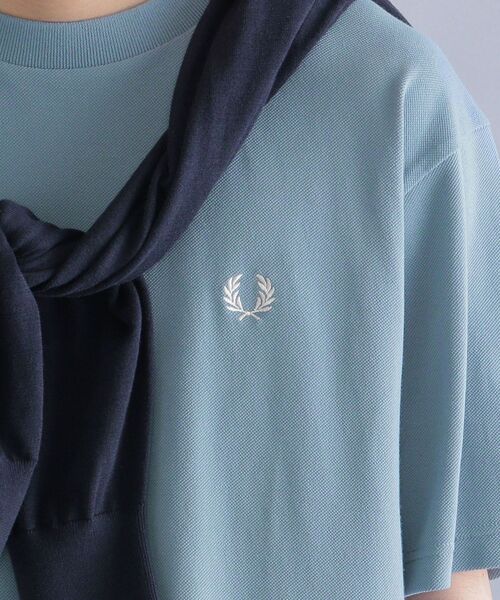 FRED PERRY（フレッドペリー）の「【SHIPS別注】FRED PERRY: SOLOTEX（R) 鹿の子 ワンポイント ロゴ Tシャツ 22SS（Tシャツ/カットソー・メンズ・ホワイト/ライトブルー/ブラック/ネイビー・SMALL/MEDIUM/LARGE/X-LARGE）」の17枚目の写真