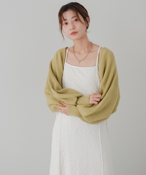 Kastane（カスタネ）の「【WEB限定】カットジャガードメロウキャミワンピース（ワンピース・レディース・ブラック/ブラウン/アイボリー・FREE）」の14枚目の写真