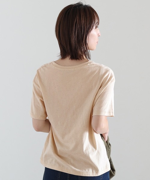 ElegChic（エレグシック）の「コットンリネンVネックTシャツ（Tシャツ/カットソー・レディース・ブラウン/ベージュ/カーキ・XXL/4L/L）」の10枚目の写真