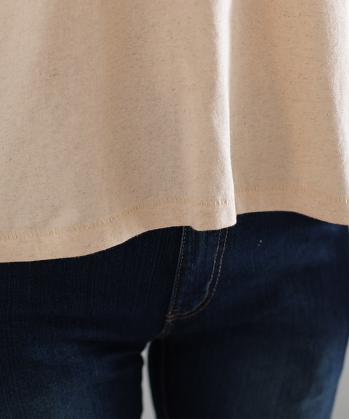 ElegChic（エレグシック）の「コットンリネンVネックTシャツ（Tシャツ/カットソー・レディース・ブラウン/ベージュ/カーキ・XXL/4L/L）」の19枚目の写真
