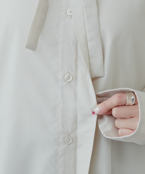 PUAL CE CIN（ピュアルセシン）の「【Du noir】2WAYボウタイブラウス（シャツ/ブラウス・レディース・ベージュ/ブラック/オフホワイト・FREE）」の12枚目の写真