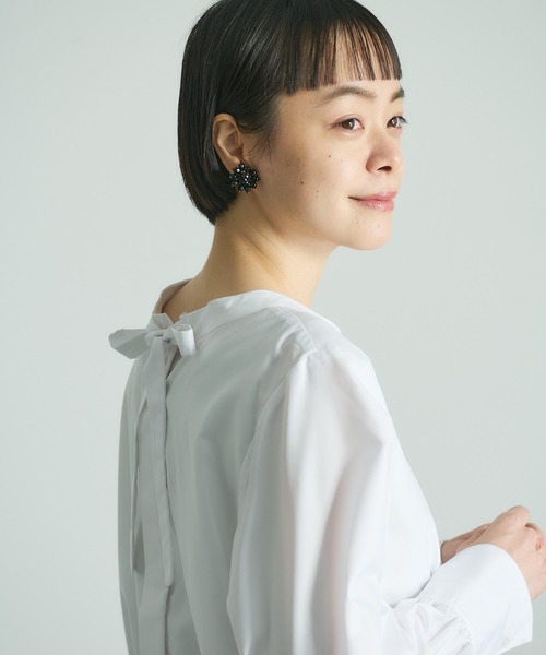 PUAL CE CIN（ピュアルセシン）の「【Du noir】2WAYボウタイブラウス（シャツ/ブラウス・レディース・ベージュ/ブラック/オフホワイト・FREE）」の10枚目の写真