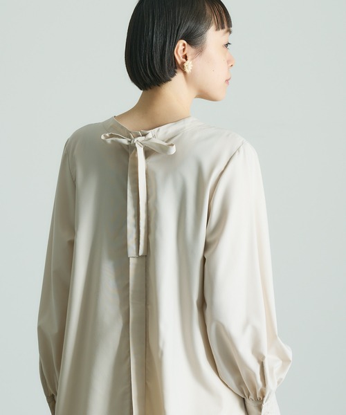 PUAL CE CIN（ピュアルセシン）の「【Du noir】2WAYボウタイブラウス（シャツ/ブラウス・レディース・ベージュ/ブラック/オフホワイト・FREE）」の14枚目の写真