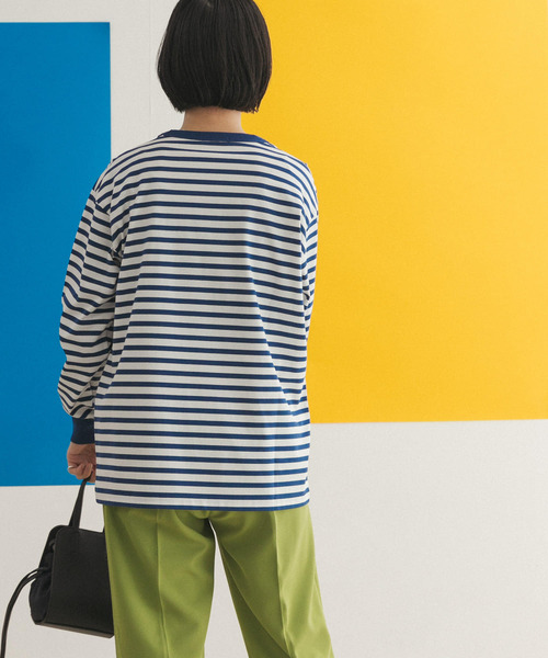 FORK&SPOON（フォークアンドスプーン）の「FORK&SPOON　ボーダーロングスリーブTシャツ（Tシャツ/カットソー・レディース・グレー系その他/ブルー系その他/イエロー系その他・1/2）」の21枚目の写真