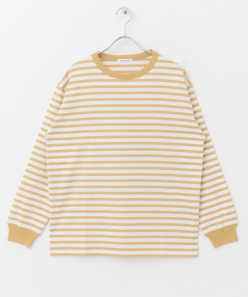 FORK&SPOON（フォークアンドスプーン）の「FORK&SPOON　ボーダーロングスリーブTシャツ（Tシャツ/カットソー・レディース・グレー系その他/ブルー系その他/イエロー系その他・1/2）」の5枚目の写真