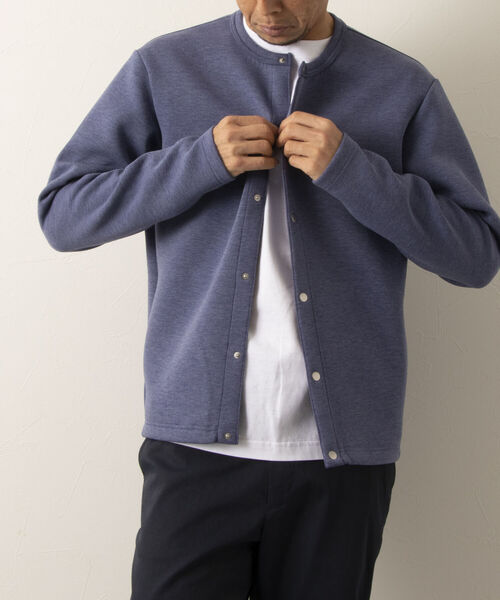 NOLLEY'S goodman（ノーリーズグッドマン）の「スナップボタン丸首カーディガン ブルゾン ダンボールニット（カーディガン/ボレロ・メンズ・ライトブルー/チャコールグレー/ネイビー・MEDIUM/LARGE）」の22枚目の写真