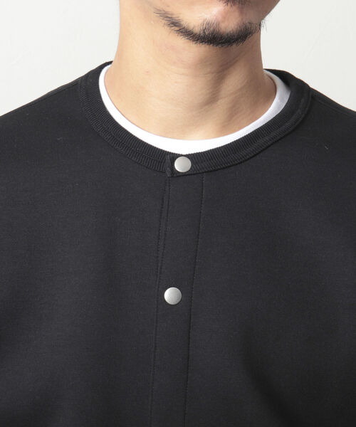 NOLLEY'S goodman（ノーリーズグッドマン）の「スナップボタン丸首カーディガン ブルゾン ダンボールニット（カーディガン/ボレロ・メンズ・ライトブルー/チャコールグレー/ネイビー・MEDIUM/LARGE）」の11枚目の写真