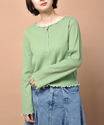 RETRO GIRL | 配色メロウワッフル2WAYTee(Tシャツ/カットソー)