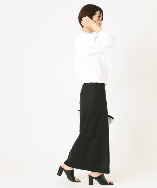 GOOD ROCK SPEED(グッドロックスピード)の「別注【GOOD ROCK SPEED】XL’ESSAGE college sweat P/O:スウェット◆(スウェット・レディース・ホワイト/グリーン・FREE)」の4枚目の写真