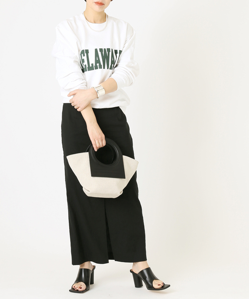 GOOD ROCK SPEED(グッドロックスピード)の「別注【GOOD ROCK SPEED】XL’ESSAGE college sweat P/O:スウェット◆(スウェット・レディース・ホワイト/グリーン・FREE)」の5枚目の写真