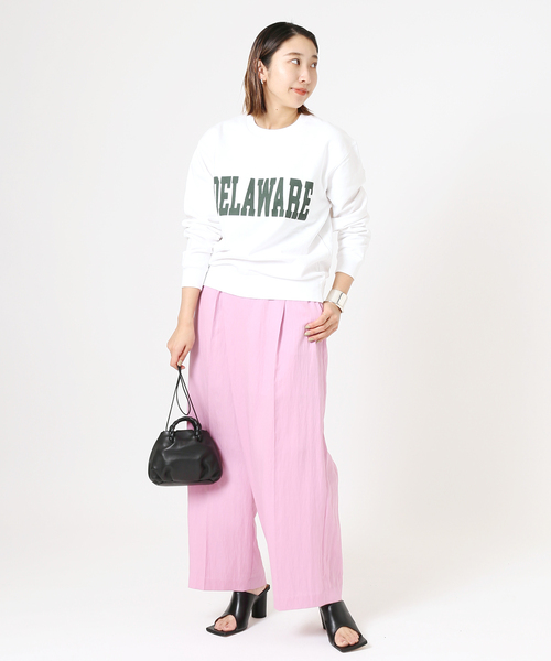 GOOD ROCK SPEED(グッドロックスピード)の「別注【GOOD ROCK SPEED】XL’ESSAGE college sweat P/O:スウェット◆(スウェット・レディース・ホワイト/グリーン・FREE)」の7枚目の写真