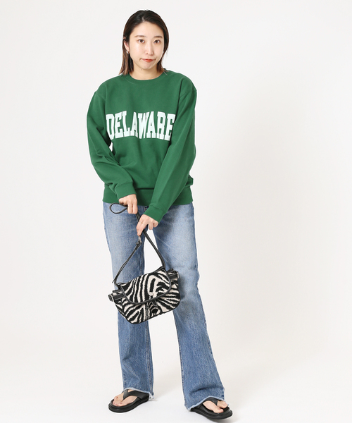 GOOD ROCK SPEED(グッドロックスピード)の「別注【GOOD ROCK SPEED】XL’ESSAGE college sweat P/O:スウェット◆(スウェット・レディース・ホワイト/グリーン・FREE)」の16枚目の写真