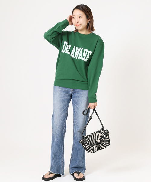 GOOD ROCK SPEED(グッドロックスピード)の「別注【GOOD ROCK SPEED】XL’ESSAGE college sweat P/O:スウェット◆(スウェット・レディース・ホワイト/グリーン・FREE)」の17枚目の写真