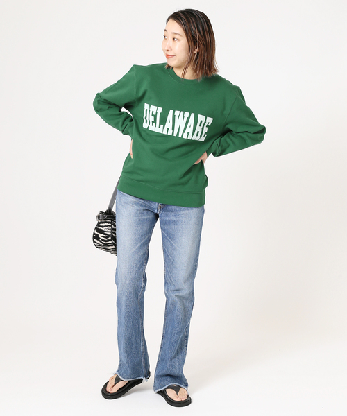 GOOD ROCK SPEED(グッドロックスピード)の「別注【GOOD ROCK SPEED】XL’ESSAGE college sweat P/O:スウェット◆(スウェット・レディース・ホワイト/グリーン・FREE)」の18枚目の写真