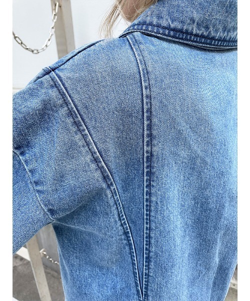 ENVYM（アンビー）の「ＤＥＮＩＭシャツＯＰ（ワンピース・レディース・ブラック/ブルー・FREE）」の13枚目の写真