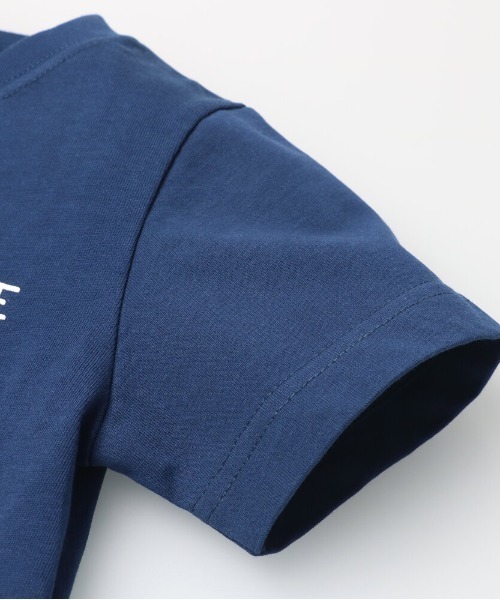 LB CLUB（エルビークラブ）の「天竺柄込みスマイルＴシャツ（Tシャツ/カットソー・キッズ・ホワイト/ネイビー・100/130/110/90/120/80）」の5枚目の写真