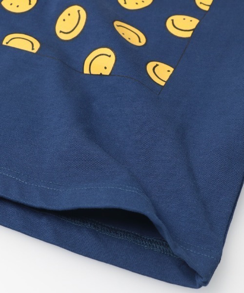 LB CLUB（エルビークラブ）の「天竺柄込みスマイルＴシャツ（Tシャツ/カットソー・キッズ・ホワイト/ネイビー・100/130/110/90/120/80）」の6枚目の写真