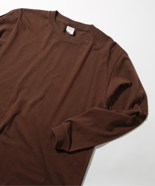 Printstar(プリントスター)の「厚すぎず軽すぎない、ちょうどいいロンT【Printstar】ヘビーウェイトロングスリーブTシャツ リブ付き ロンT 長袖Tシャツ 無地 オーバーサイズ ユニセックス 00110(Tシャツ/カットソー・レディース・ホワイト/ブラック/パープル/グレー/オリーブ/ブルー/アイボリー/ピンク/ブラウン/バーガンディー/スミクロ/キャメル/ネイビー・S/M/L/XL/2XL)」の6枚目の写真