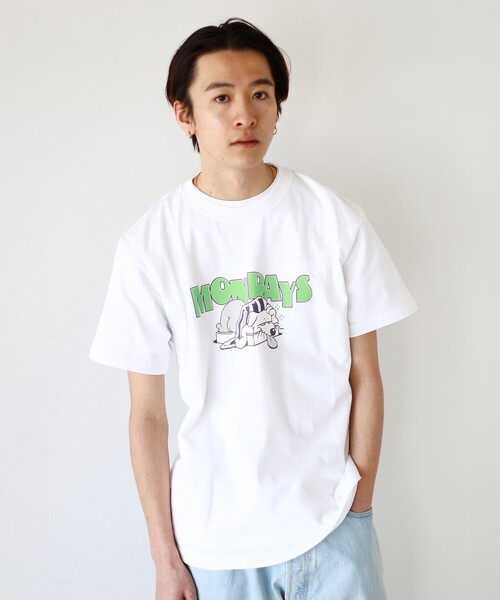 BEAMS（ビームス）の「BEAMS / MONDAYS Tシャツ（Tシャツ/カットソー・メンズ・ホワイト/ブラック・SMALL/MEDIUM/LARGE/X-LARGE）」の5枚目の写真