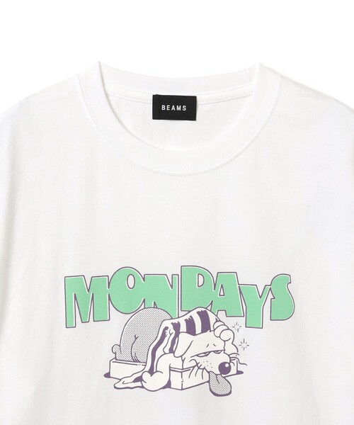 BEAMS（ビームス）の「BEAMS / MONDAYS Tシャツ（Tシャツ/カットソー・メンズ・ホワイト/ブラック・SMALL/MEDIUM/LARGE/X-LARGE）」の8枚目の写真