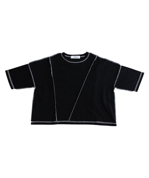 antiqua（アンティカ）の「切替ステッチトップス（Tシャツ/カットソー・キッズ・ブラック/カーキ/アイボリー・4/6/3/5）」の21枚目の写真