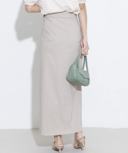 URBAN RESEARCH ROSSO（アーバンリサーチロッソ）の「リネンスリットスカート（スカート・レディース・ベージュ/グリーン系その他/オレンジ・38/36）」の7枚目の写真