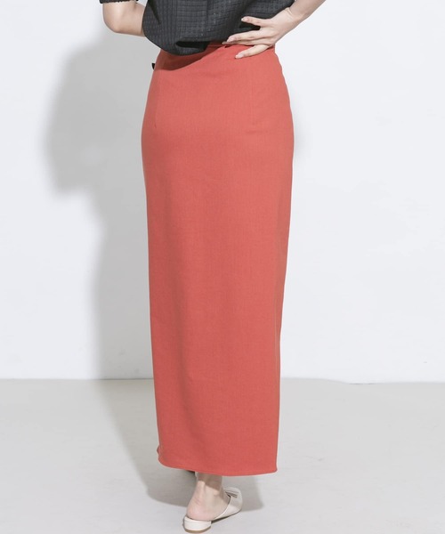 URBAN RESEARCH ROSSO（アーバンリサーチロッソ）の「リネンスリットスカート（スカート・レディース・ベージュ/グリーン系その他/オレンジ・38/36）」の14枚目の写真