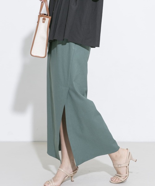 URBAN RESEARCH ROSSO（アーバンリサーチロッソ）の「リネンスリットスカート（スカート・レディース・ベージュ/グリーン系その他/オレンジ・38/36）」の18枚目の写真