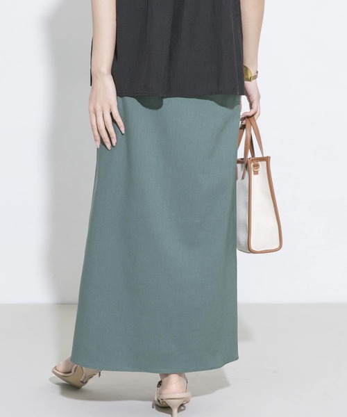 URBAN RESEARCH ROSSO（アーバンリサーチロッソ）の「リネンスリットスカート（スカート・レディース・ベージュ/グリーン系その他/オレンジ・38/36）」の19枚目の写真