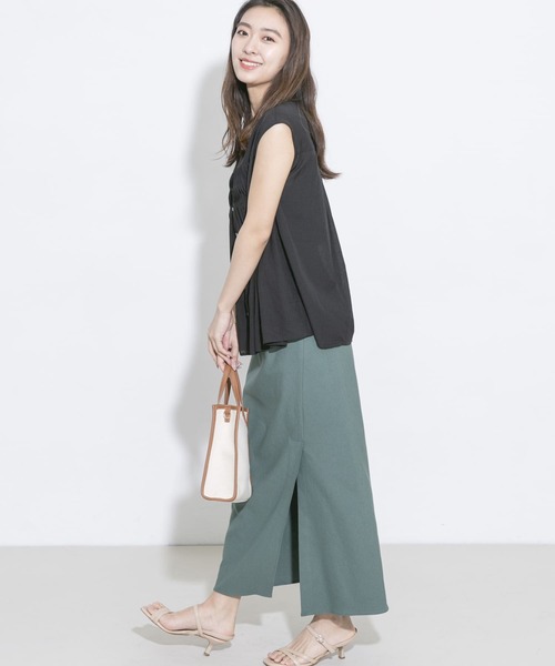 URBAN RESEARCH ROSSO（アーバンリサーチロッソ）の「リネンスリットスカート（スカート・レディース・ベージュ/グリーン系その他/オレンジ・38/36）」の22枚目の写真