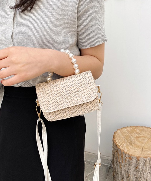 En serio TOKYO(エンソリオトーキョー)の「【SELECT a.c.c】麦わら風×レース ハンド・ショルダーバッグ/oku-bag-481-10(ハンドバッグ・レディース・その他1/その他2・FREE)」の2枚目の写真