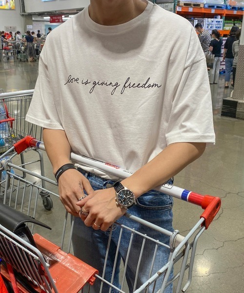 ASCLO（エジュクロ）の「ASCLO Beru Lettering T Shirt（Tシャツ/カットソー・メンズ・ホワイト/ブラック・FREE）」の3枚目の写真