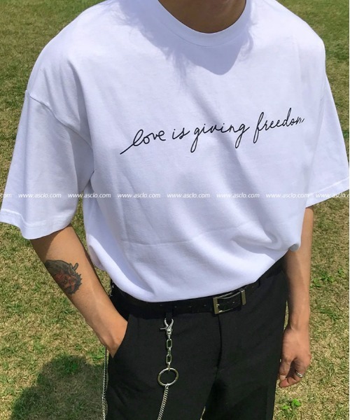 ASCLO（エジュクロ）の「ASCLO Beru Lettering T Shirt（Tシャツ/カットソー・メンズ・ホワイト/ブラック・FREE）」の12枚目の写真