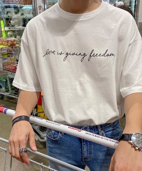 ASCLO（エジュクロ）の「ASCLO Beru Lettering T Shirt（Tシャツ/カットソー・メンズ・ホワイト/ブラック・FREE）」の9枚目の写真