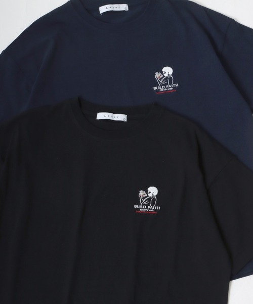 Lazar(ラザル)の「Uncle Beard ビッグシルエット ワンポイント刺繍 Tシャツ(Tシャツ/カットソー・メンズ・ホワイト/ブラック/ダークグリーン/ベージュ/ホワイト系その他/ブラック系その他/ベージュ系その他/ブルー系その他・LL/M/L)」の6枚目の写真
