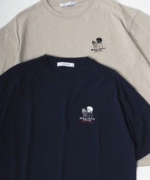Uncle Beard ビッグシルエット ワンポイント刺繍 Tシャツ