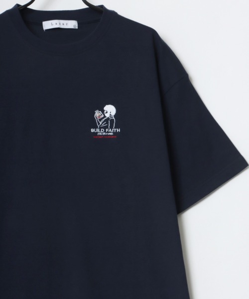Lazar(ラザル)の「Uncle Beard ビッグシルエット ワンポイント刺繍 Tシャツ(Tシャツ/カットソー・メンズ・ホワイト/ブラック/ダークグリーン/ベージュ/ホワイト系その他/ブラック系その他/ベージュ系その他/ブルー系その他・LL/M/L)」の21枚目の写真
